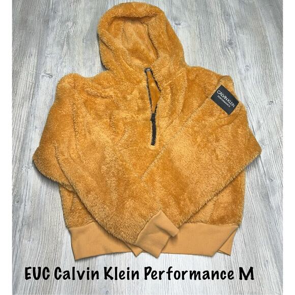 Calvin Klein Performance 1/4 Sherpa hoodie size M women - Picture 1 of 1